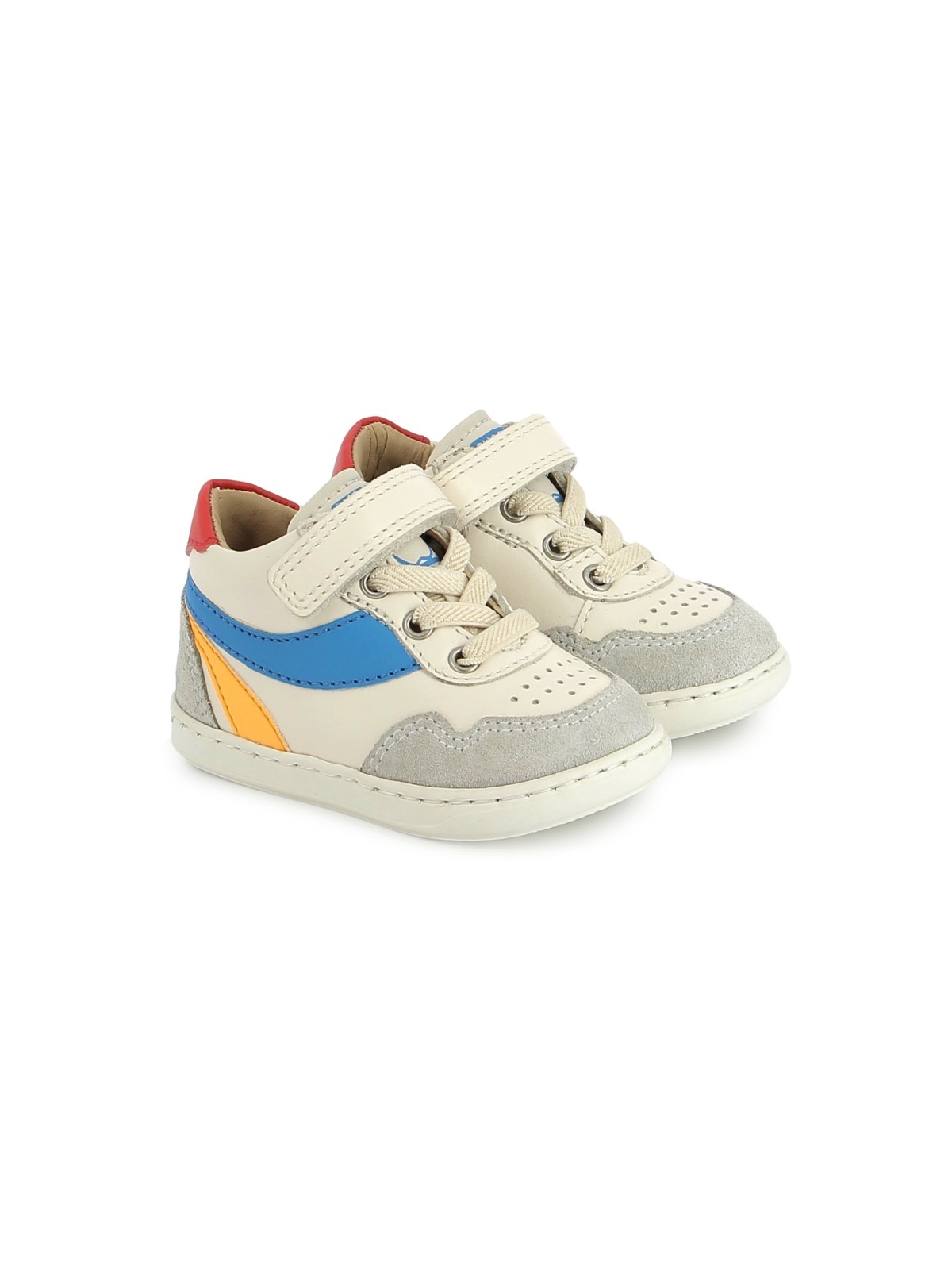 bouba ziva nappa-velours off white-blue