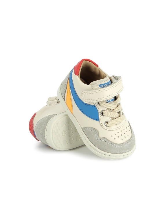 bouba ziva nappa-velours off white-blue