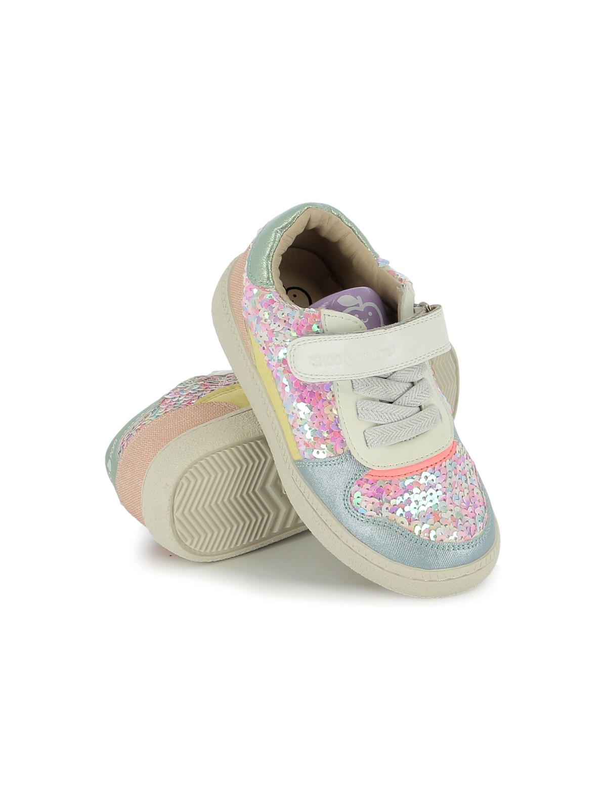 sp kix lo connect nappa-sequins white-nacre