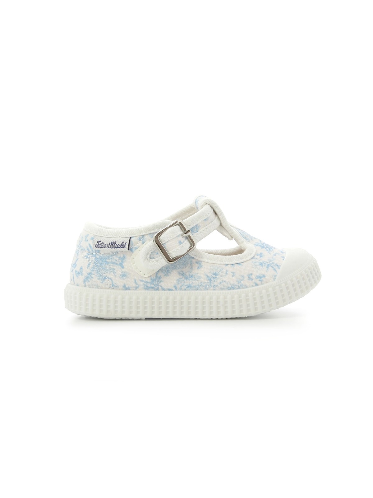 t&c 14 babies print toile jouy ciel