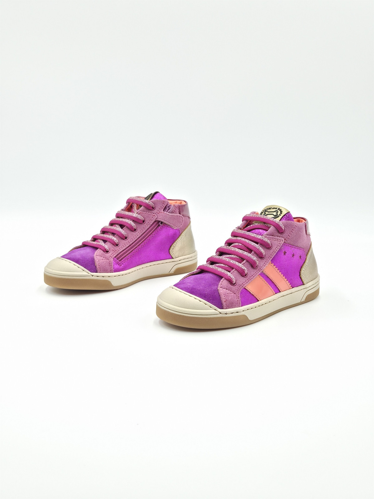 debby cuir fuschia/corail