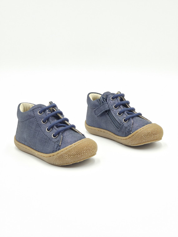 cocoon zip suede pois lux bleu