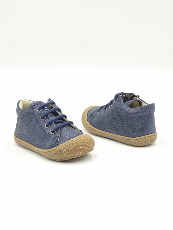 cocoon zip suede pois lux bleu