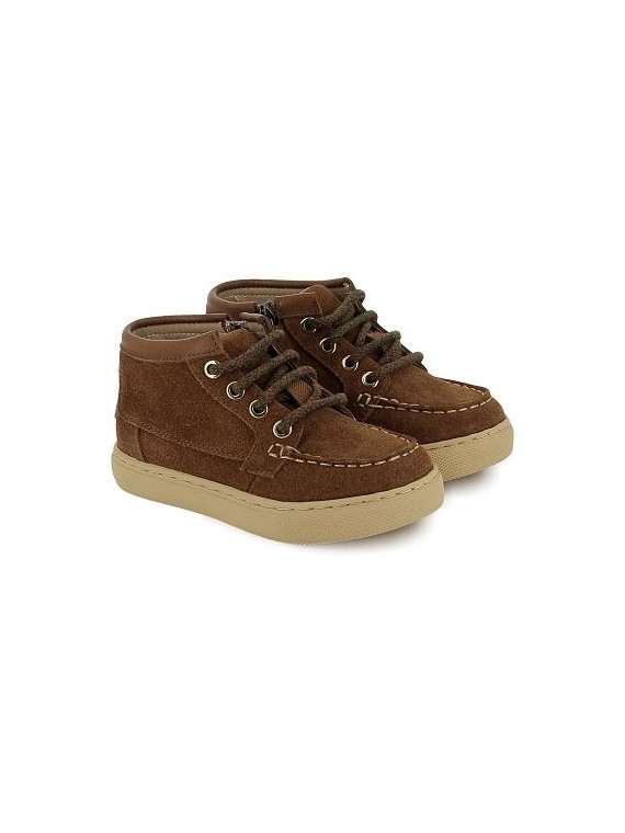 basil zip boat velours dark brown