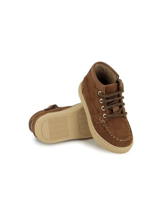 basil zip boat velours dark brown