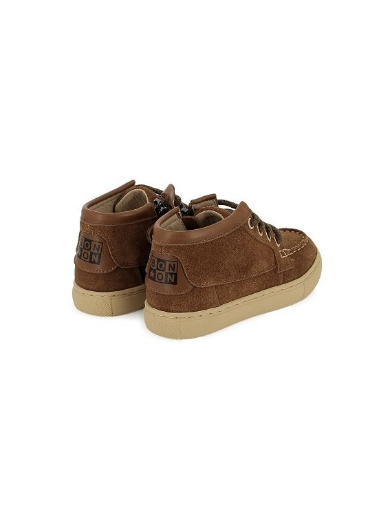 basil zip boat velours dark brown