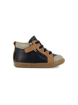 bouba bi zip nappa-nubuck navy-camel