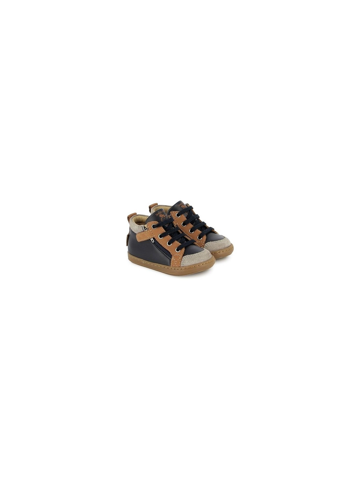 bouba bi zip nappa-nubuck navy-camel