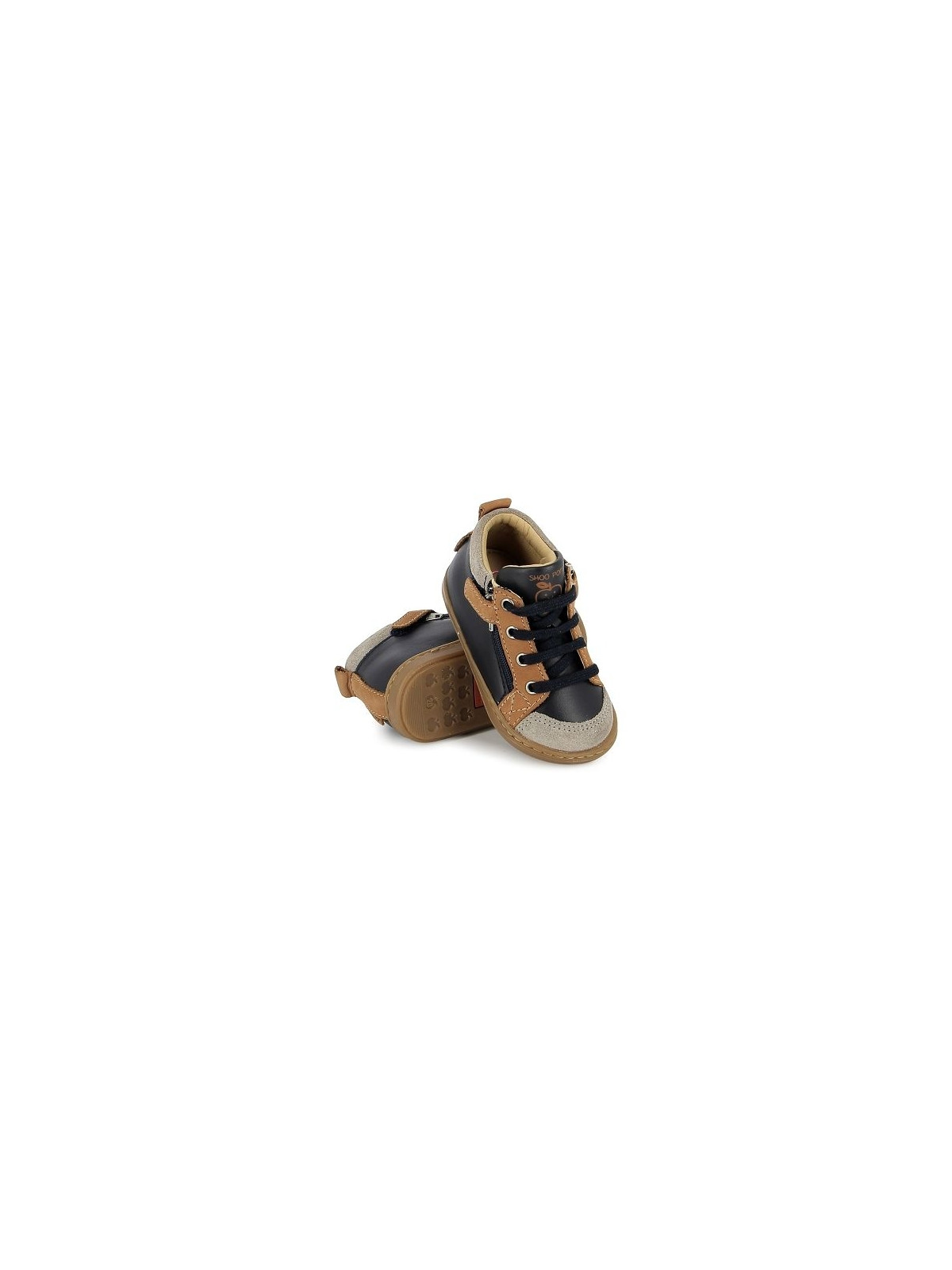 bouba bi zip nappa-nubuck navy-camel
