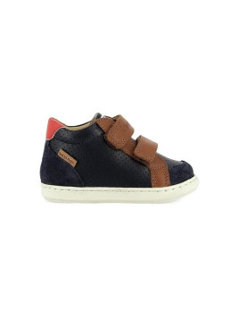 bouba box easy velours-nappa navy-camel