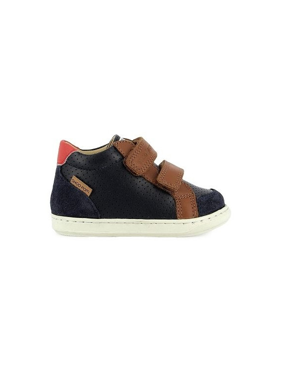 bouba box easy velours-nappa navy-camel