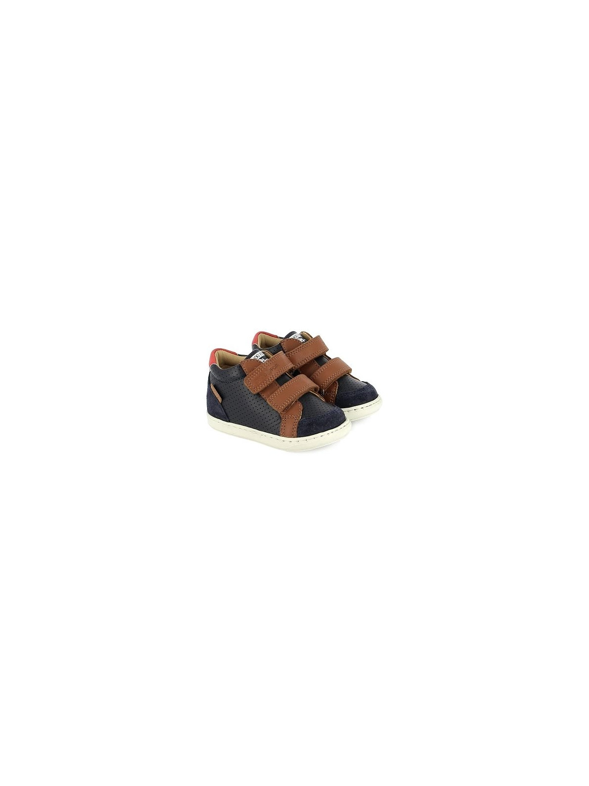 bouba box easy velours-nappa navy-camel