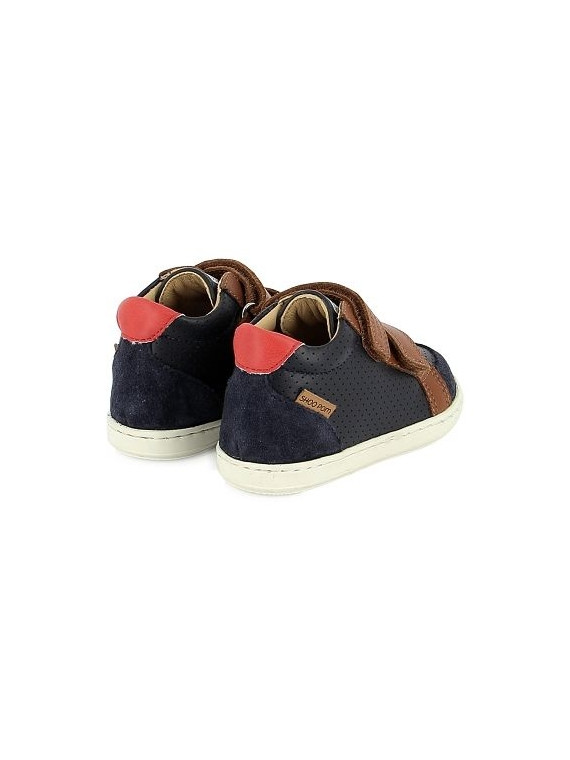 bouba box easy velours-nappa navy-camel