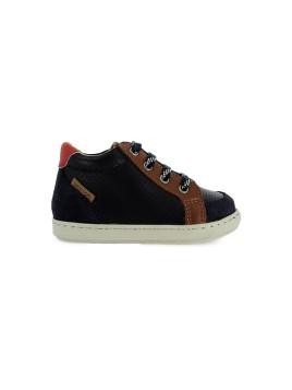 bouba zip box velours-nappa navy-camel
