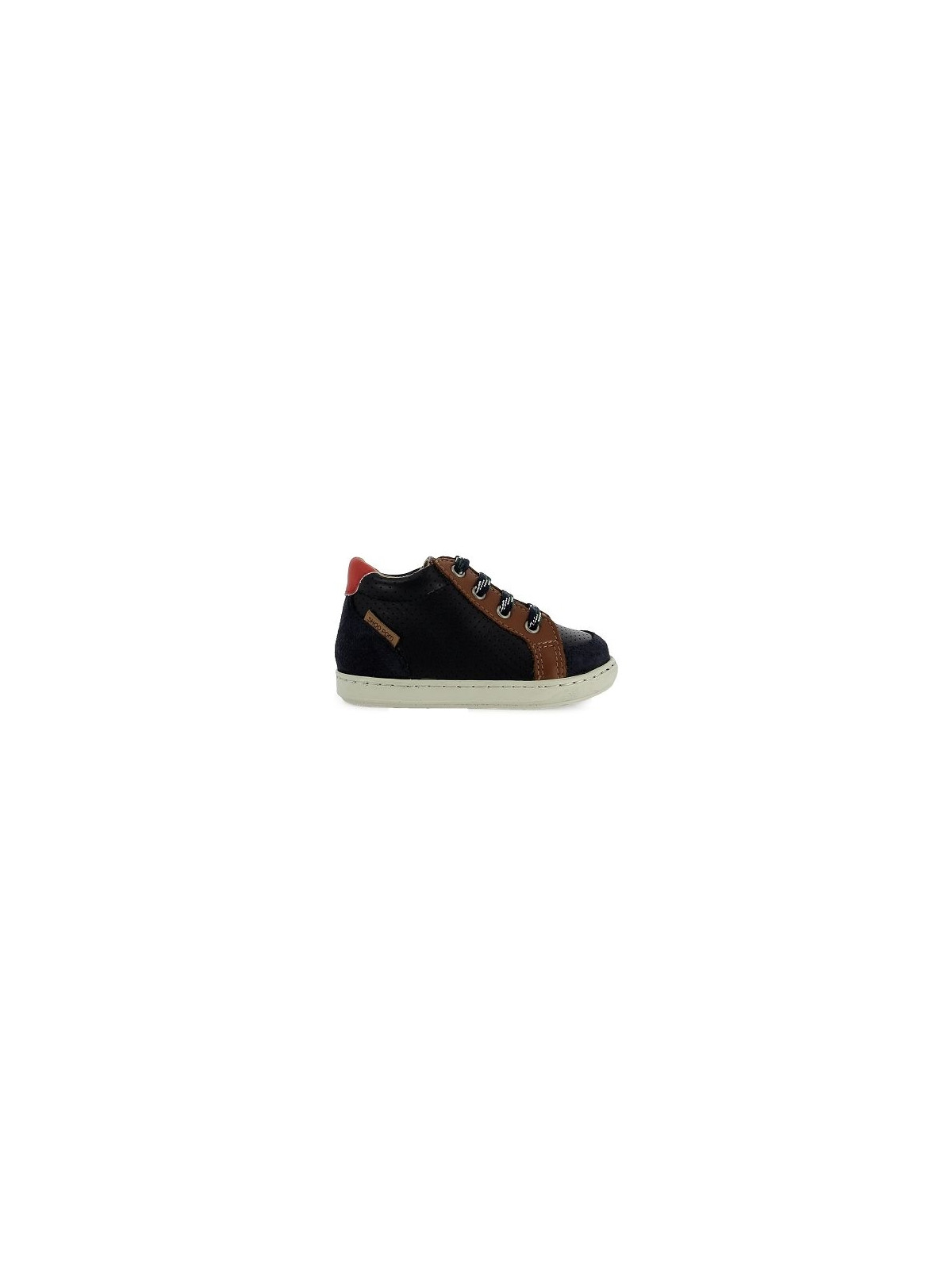 bouba zip box velours-nappa navy-camel