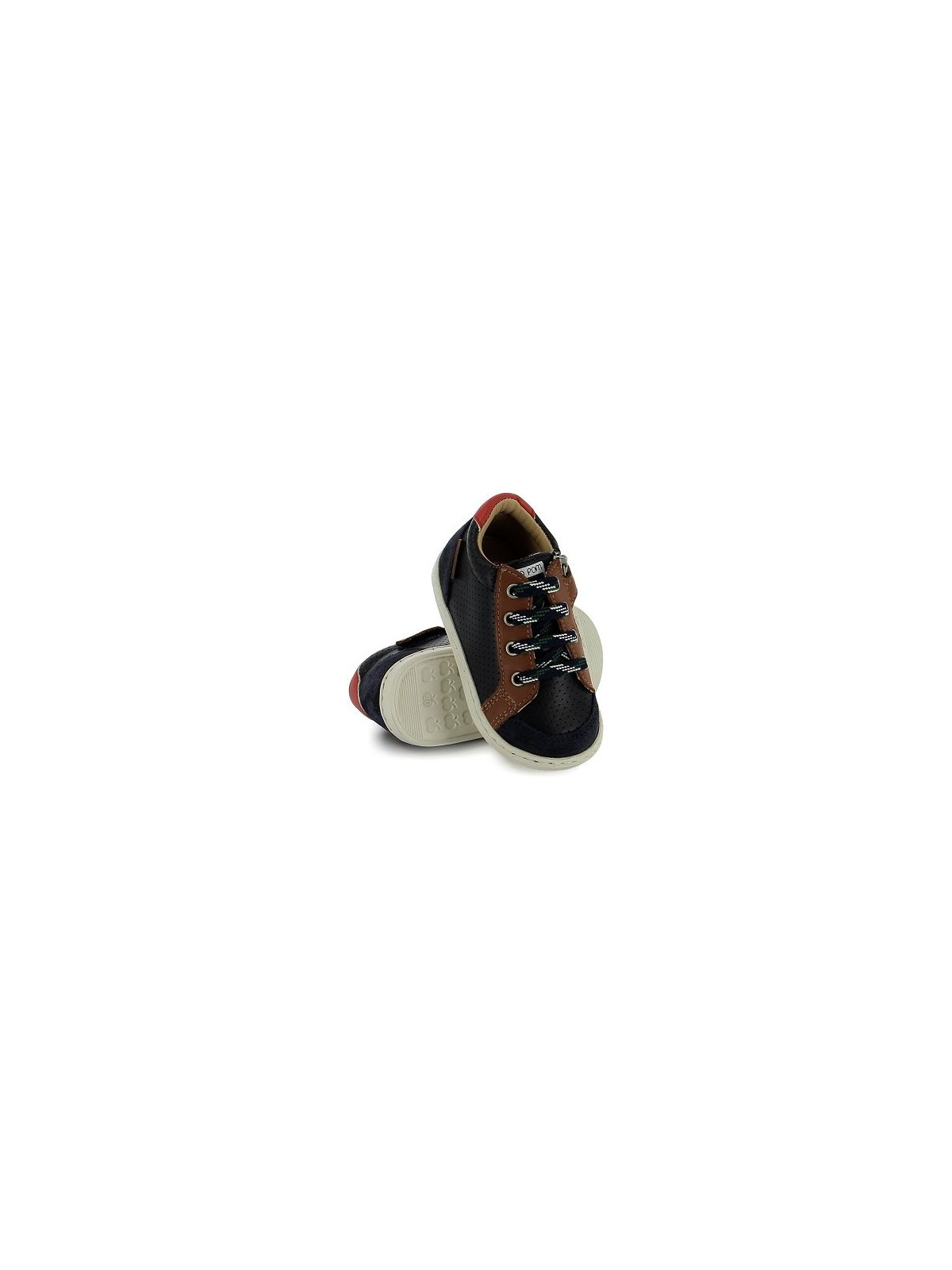 bouba zip box velours-nappa navy-camel