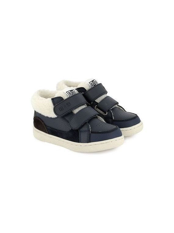 bt kix hi fur nappa-velours navy-brown