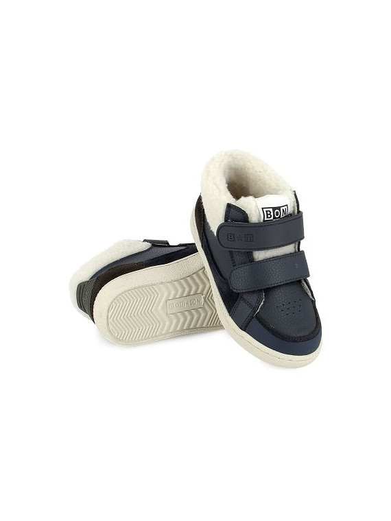 bt kix hi fur nappa-velours navy-brown