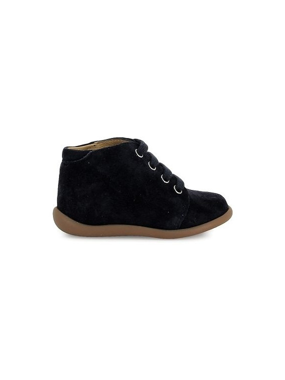 stand-up bottine velours bleu nuit