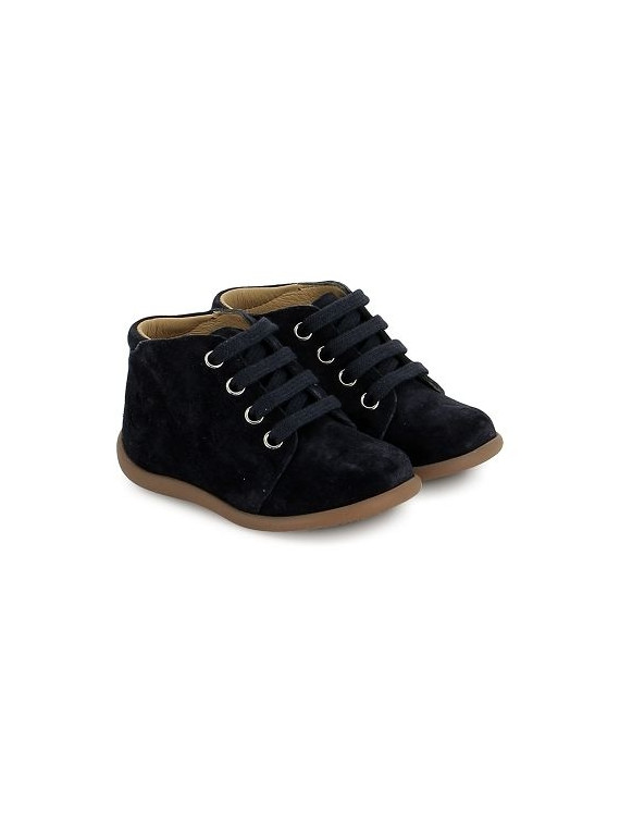 stand-up bottine velours bleu nuit