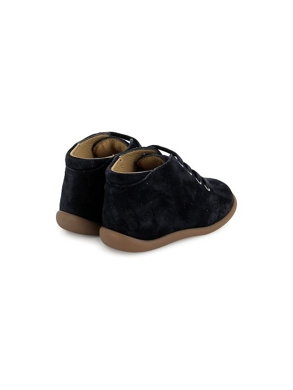 stand-up bottine velours bleu nuit