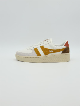 grandslam nubuck blanc/sun/orange