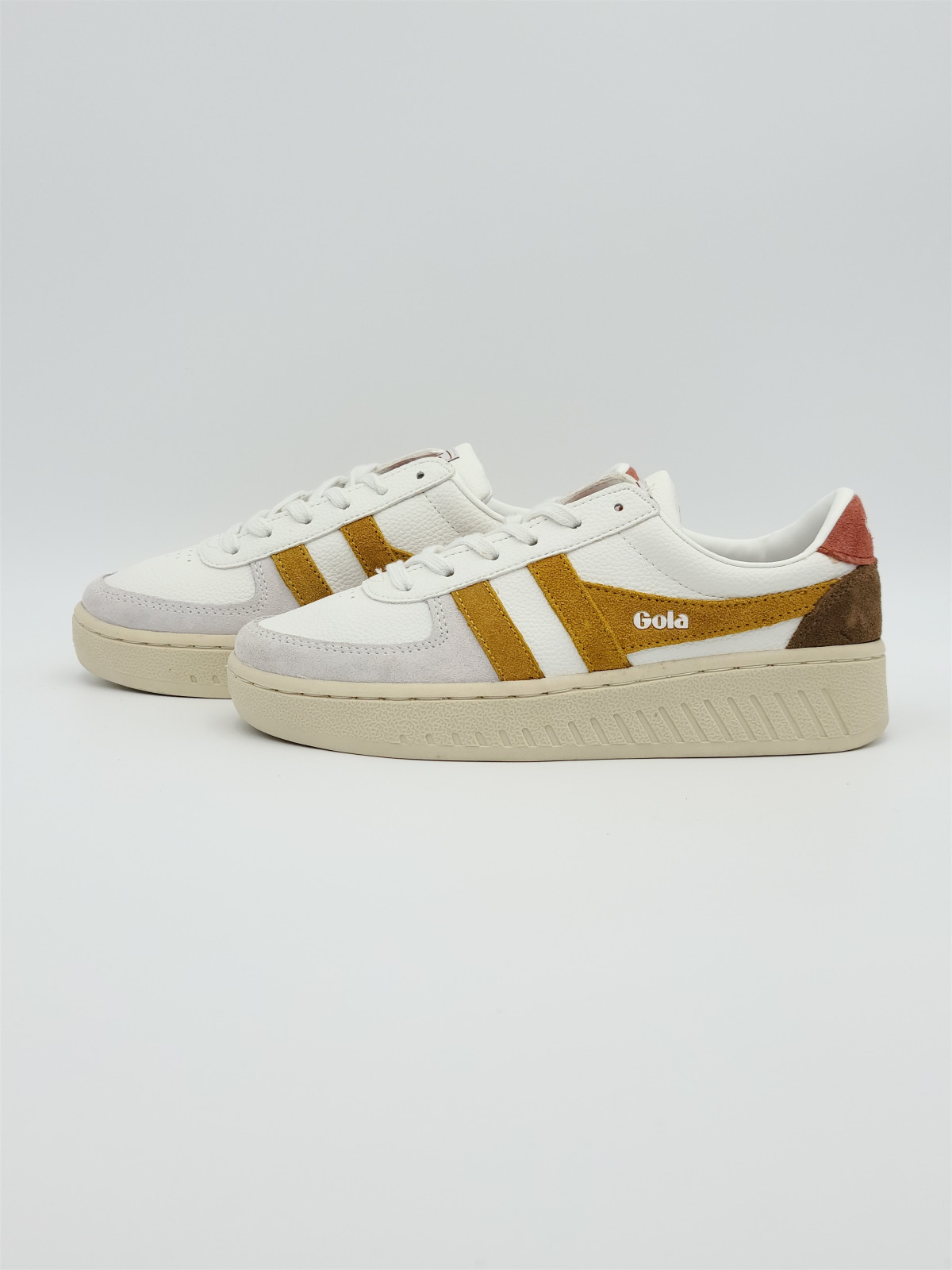 grandslam nubuck blanc/sun/orange