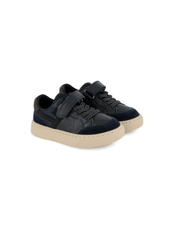 t&c 17 laces velours-nappa blue-chocolat