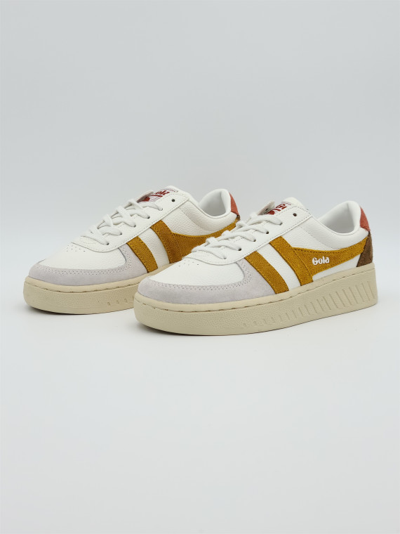 grandslam nubuck blanc/sun/orange