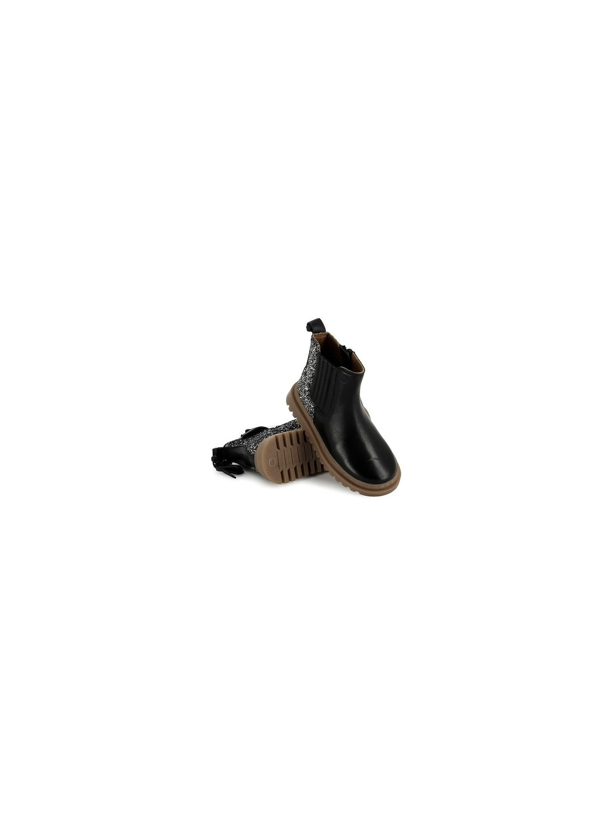 wonder boots nappa black-glitter