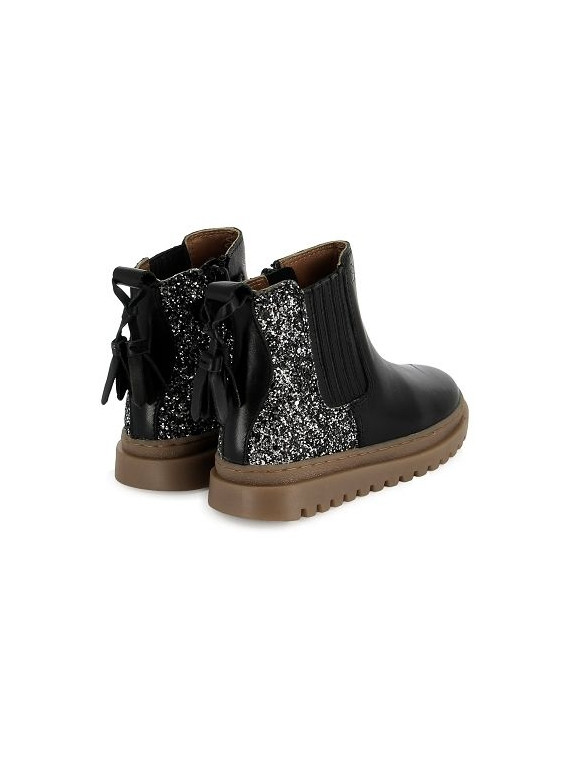 wonder boots nappa black-glitter