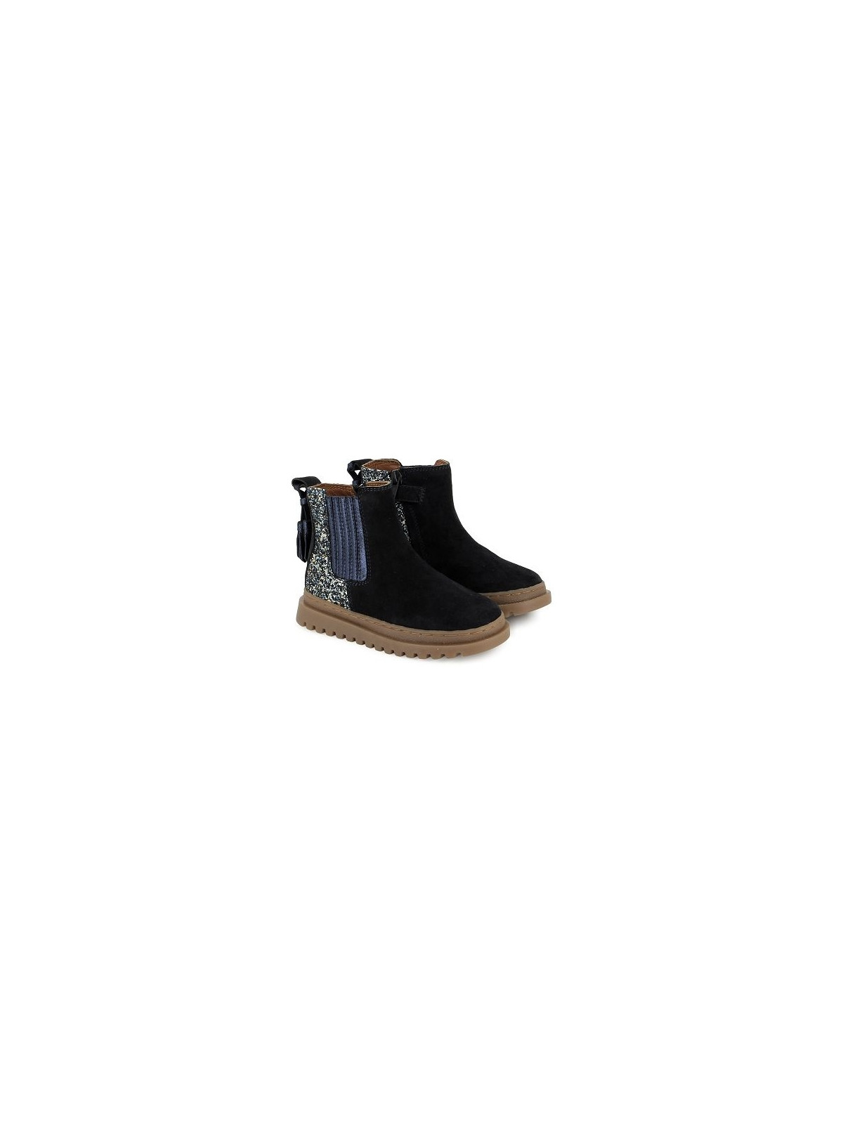 wonder boots velours-laminat navy--glitter