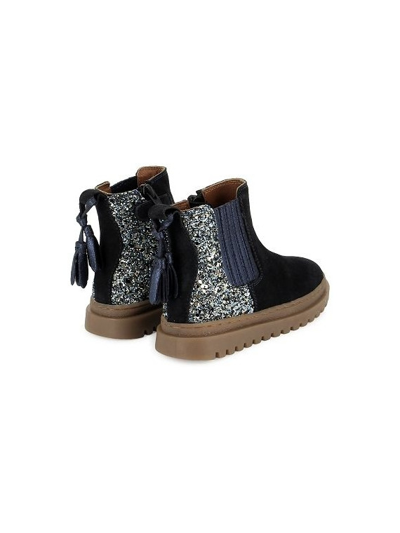 wonder boots velours-laminat navy--glitter