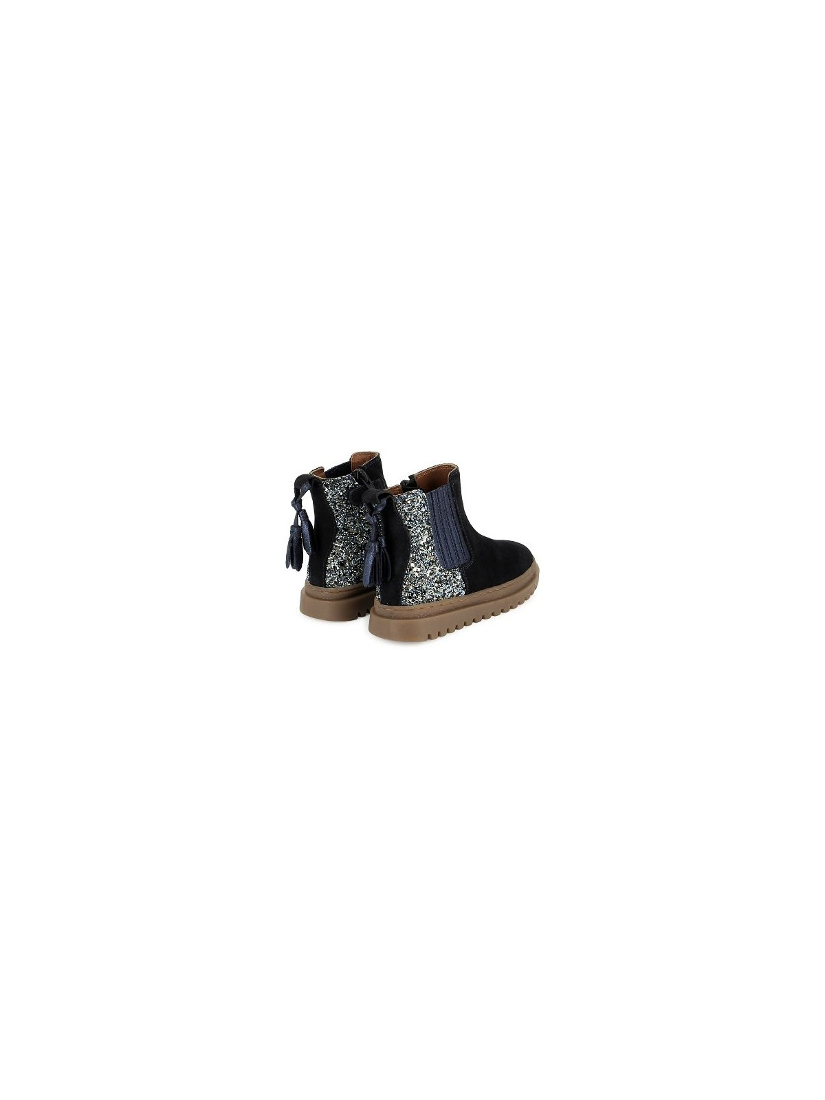 wonder boots velours-laminat navy--glitter