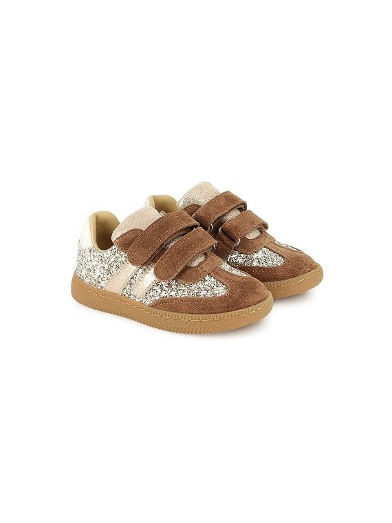yuzu lo scratch velours-glitter brown-platine