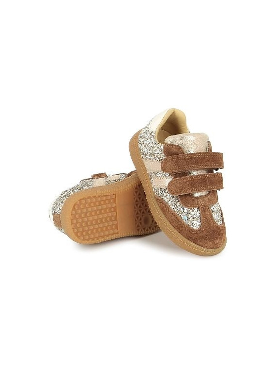 yuzu lo scratch velours-glitter brown-platine