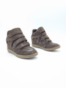 isaline cuir velours marron