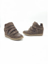 isaline cuir velours marron