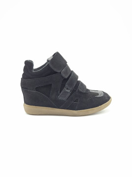 isaline cuir velours noir