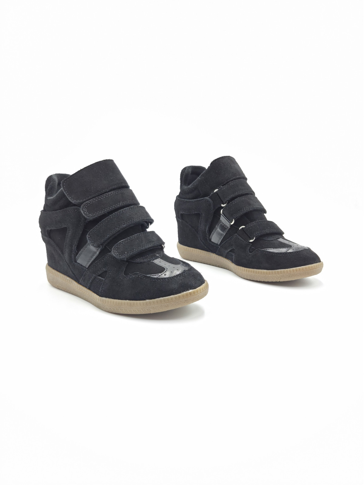 isaline cuir velours noir