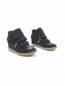 isaline cuir velours noir