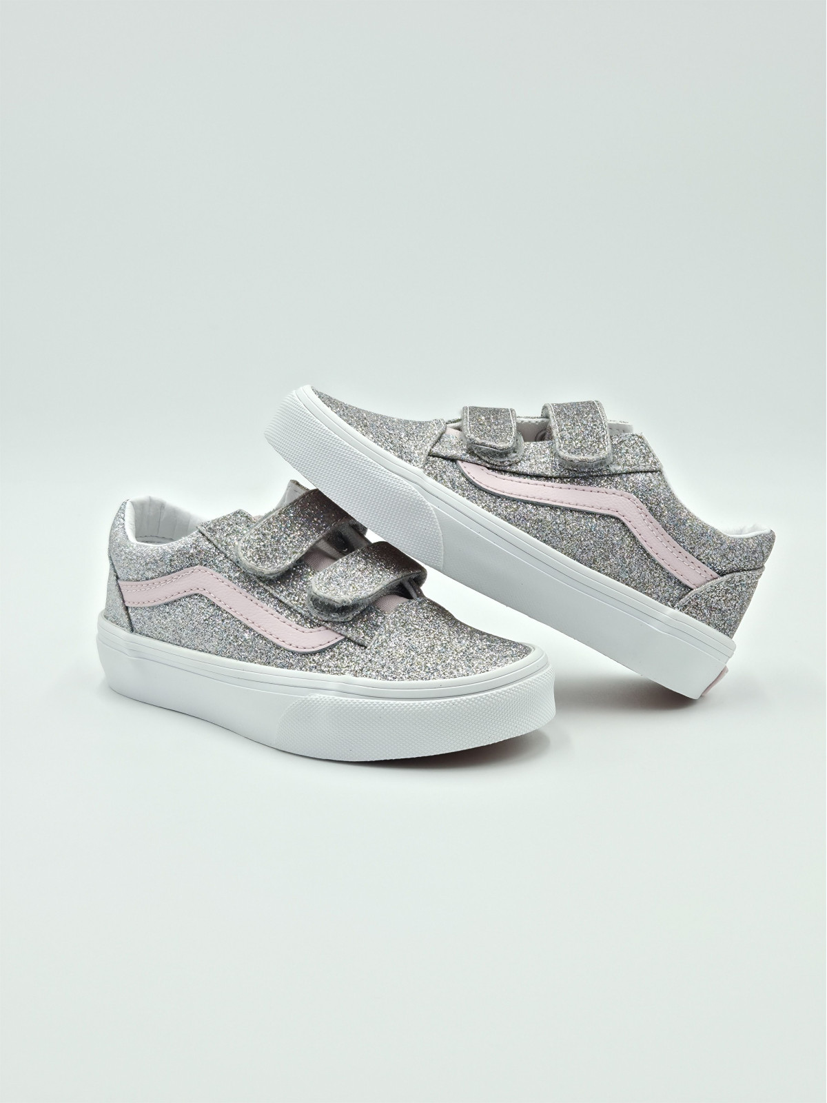 old skool v. glitter silver/pale petal