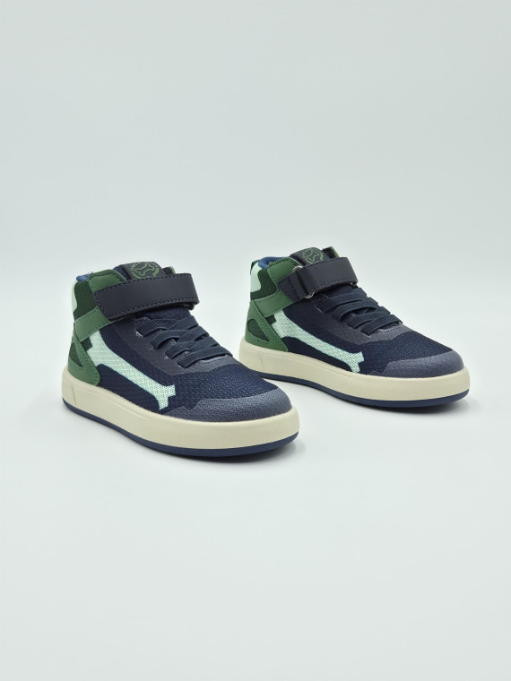 peder textile bleu/vert
