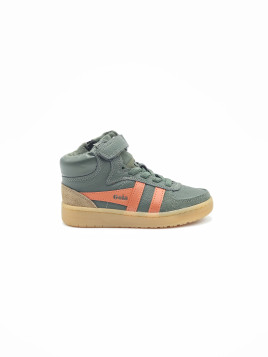 talon cuir/autre matière dark khaki/moody orange/tobacco/gum