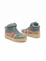talon cuir/autre matière dark khaki/moody orange/tobacco/gum