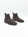zellie fancy leo cuir velours marron