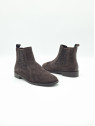 zellie fancy leo cuir velours marron