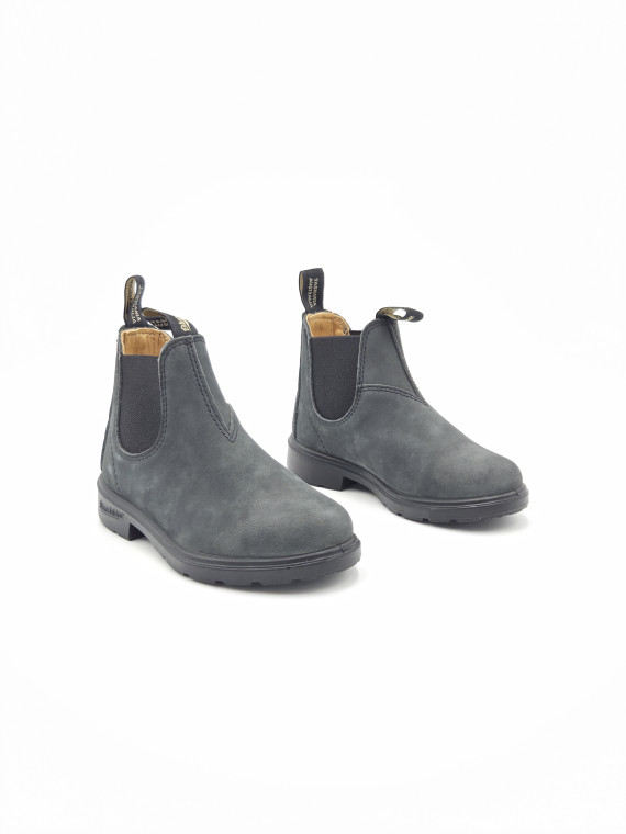 kids chelsea boots cuir rustic black
