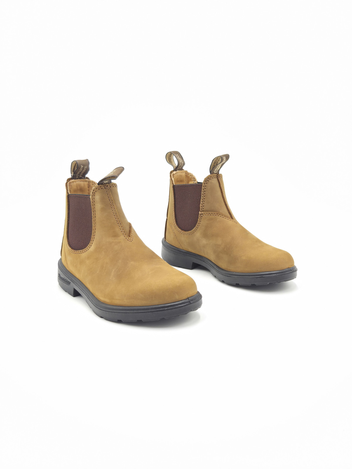 kids chelsea boots cuir saddle brown